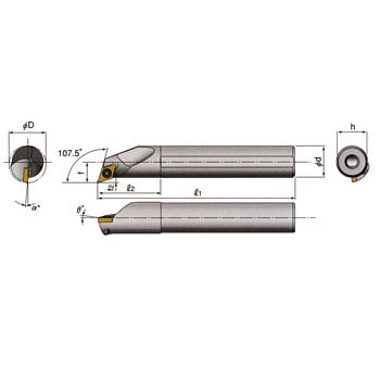 タンガロイ 内径用TACバイト TBR410T09(7109687) Inner diameter byte